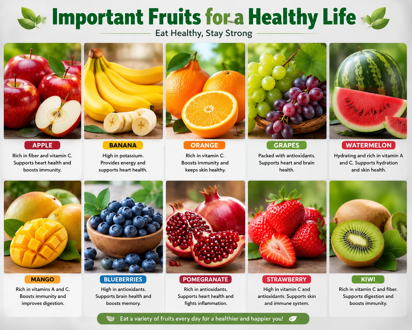 fruits for healthy life